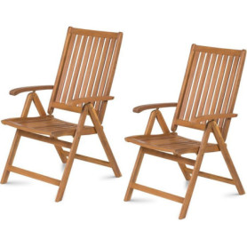 Chaise de Jardin Réglable en Bois d'Acacia - Fieldmann FDZN 4001-T