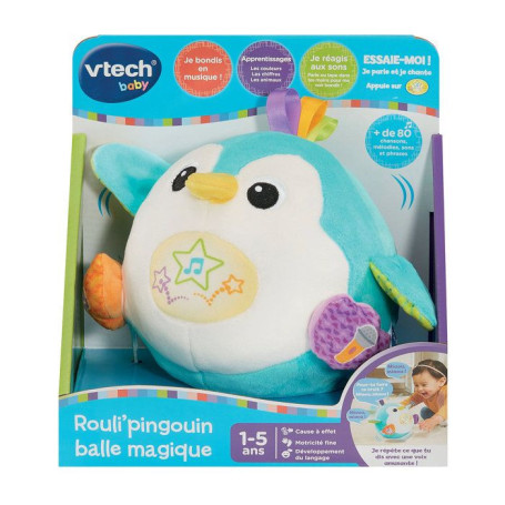 Pingouin Magique Roulant VTECH BABY - Éveil et Interactivité