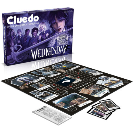Cluedo Mercredi - Jeu de société captivant pour les fans de l'univers de Mercredi