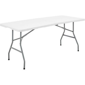 Table de réception pliante TERRANOVA - Blanche - 8 personnes