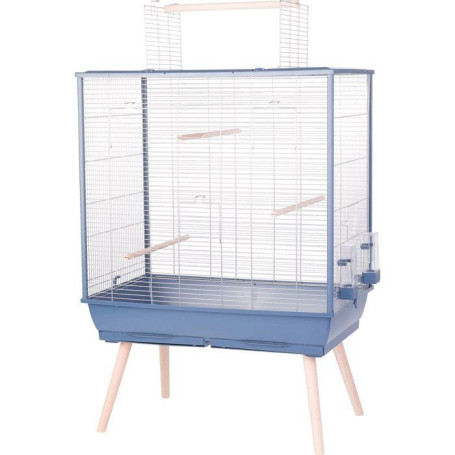 Cage surélevée ZOLUX Néolife pour oiseaux - Bleu - 81 x 48 x 130 cm