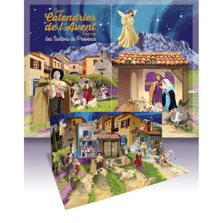 Grand calendrier de l'Avent pop-up des Santons de Provence