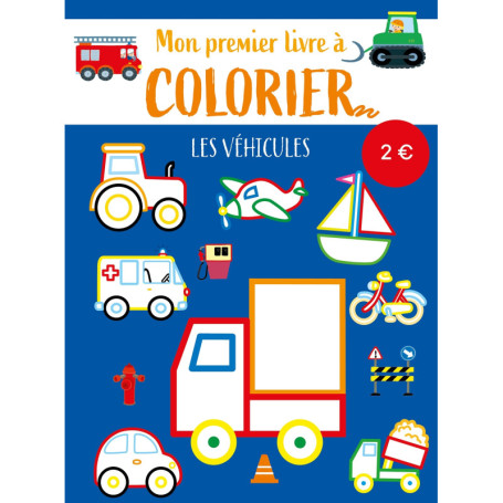 Mon premier livre à colorier - Les véhicules