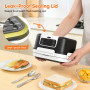 Jradse Gamelle Chauffante, 110W Lunch Box Chauffante Electrique avec 1,5L de Capacité, Réchauffeur d'Aliments en Acier Inoxydabl