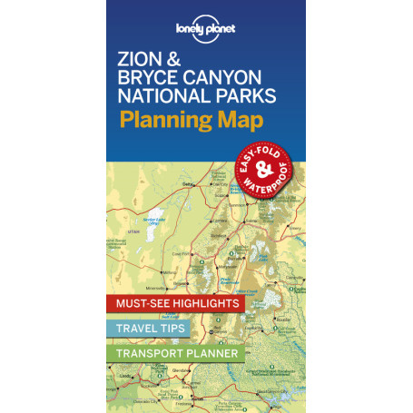 Zion & Bryce Canyon National Parks Planning Map 1ed -anglais-