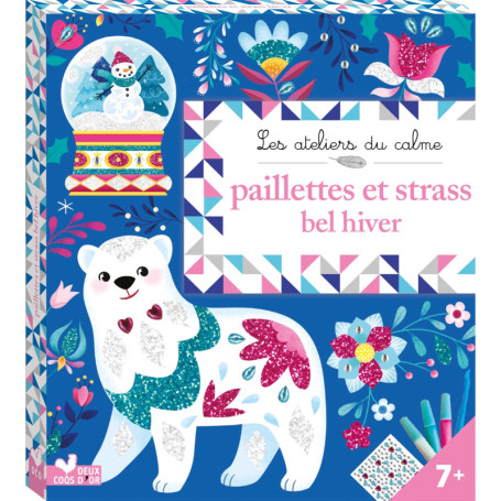 Paillettes et strass bel hiver - boîte avec accessoires