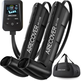 Sans Fil Appareil de Pressothérapie Rechargeable, Recovery Boots pour Jambes Lourdes, Drainage Lymphatique & Circulation Amélior