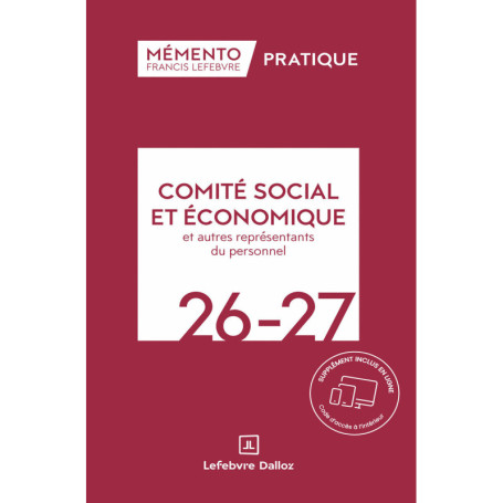 Mémento Comité social et économique et autres représentants du personnel 2026-2027
