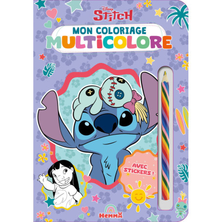 Disney Stitch - Mon coloriage multicolore - Avec stickers !