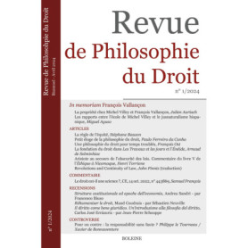 Revue de Philosophie du Droit 1/2024