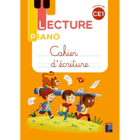 Lecture piano - Cahier d'écriture CE1 programmes 2025