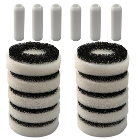 beaufan Lot de 6 filtres en mousse et à charbon - Compatible avec tous les aquariums Biorb - Contient 10 filtres à charbon - 10 