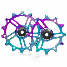 IMPALAPRO - Lot de 2 Galets de Dérailleur Céramique 12T-14T en Aluminium CNC 7075 pour 9-12V