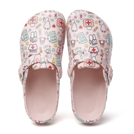 FRTUBOP Sabots de Femme – Chaussures Jardin Mules Confortables avec Bride Réglable, Antidérapantes et Légères, pour Cuisine, Hôp