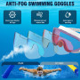 Seaflar Lunette Piscine Adulte Large Monture AntibuéE Protection UV Et Verres HD | Lunettes De Natation Unisexes Pour La Natatio
