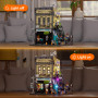 FUNWHOLE Magasin de Skate - Set de Briques de Construction Éclairé LED, Collection Street Fusion City, Kit de Construction Modul