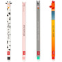Legami - Set of 4 Farm Sweet Farm Erasable Gel Pens, Stylos à encre thermosensible effaçable, noir, rose, vert, rouge, efface sa
