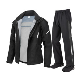 KEMIMOTO Combinaison de Pluie Moto Homme, 20000mm Imperméable Combinaison de Moto et Réfléchissante, Pantalon de Pluie Extérieur