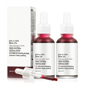 Solution de Peeling AHA 30% + BHA 2%, Peeling Visage Puissant, Exfolie en Douceur, Améliore le Grain de Peau et L'éclat, Laissan