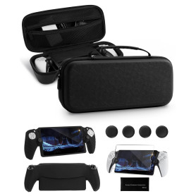 PALPOW 8 en 1 Kit D'accessoires Compatible avec PlayStation Portal, Pochette Portable Rigide avec Housse Protection en Silicone 
