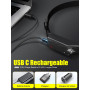UNBON Lampe Frontale Rechargeable, Lampe Frontale LED Ultra Puissante USB C avec 5 Modes d’Éclairage, Détecteur de Mouvement, La