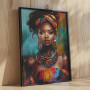 Tucocoo Puzzle de 1 000 pièces pour adultes - Portrait de femme africaine - Art abstrait - Défi familial - Bricolage coloré