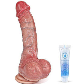Gode Femme Sex Toys Godemichets - Dildo Sextoyse Homme Couple Plaisir Sextoy Plug Anal avec Prépuce et Testicules Mobiles, Plugs
