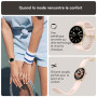 AcclaFit Montre Connectée Femme Homme avec Appel Bluetooth, Smartwatch Ronde 1,38" avec 147+ Modes Sportifs, Cardiofréquencemètr