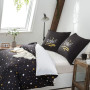 AYSW Sets de Housses de Couettes 220 x 240 cm + Lot 2 Taies d'Oreillers 65 x 65 cm Parure de lit Imprimé Etoile Multicolore 2 Pe