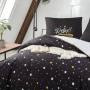 AYSW Sets de Housses de Couettes 220 x 240 cm + Lot 2 Taies d'Oreillers 65 x 65 cm Parure de lit Imprimé Etoile Multicolore 2 Pe