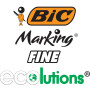 BIC Marking Fine ECOlutions Marqueur Permanent à Pointe Conique Fine - Noir, Blister de 1 (Lot de 2)