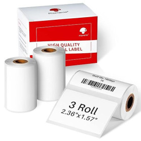 Phomemo Étiquettes Thermiques Autocollantes 3 Rouleaux 60x40mm, Compatibles avec Les Imprimantes d'étiquettes M220, M200, M221,