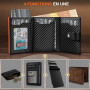 TENBST Portefeuille Homme en Fibre de Carbone | Porte Carte Bancaire Homme avec Blocage RFID | Portefeuilles avec Compartiment à