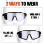 X-TIGER Lunettes de Cyclisme Lunettes de VTT Homme, Lunettes de Vélo avec 5 Lentilles Interchangeables Protection UV400, Monture