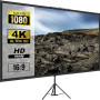VEVOR Écran de Projection avec Trépied 110 Pouces 4K HD 16:9 Toile sur Hauteur Réglable pour Projecteur 244 x 137 cm Infroissabl
