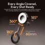 ULANZI ML05 Magnetic Selfie Light pour iPhone, Lumiere Telephone Selfie, Lampe Selfie magnétique Double avec Miroir, 9000K IRC ≥