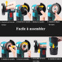 Mini Meuleuse d'Angle sans Fil 12V, 76mm Moteur Brushless 19500 tr/min, Avec 2 Batteries 1500mAh & 8 Disques, Outil de Découpe É