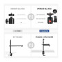 NEEWER Support de Table télescopique pour Appareil Photo - avec Bras Pliable en Trois Parties - 1,2 m - avec Pince de téléphone