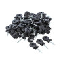 KATSU Tools Lot de 100 isolateurs annulaires à visser pour clôture électrique + mandrin de serrage, accessoires pour poteaux en