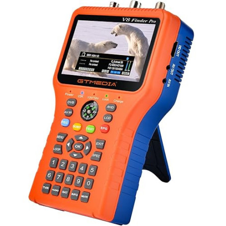 SZBOX GTMEDIA V8 Finder Pro testeur de champ TNT et satellite Combo DVB-S2X / S2 / T2 / ATSC-C MPEG-2/4 H.264 / H.265 (10 bit) C