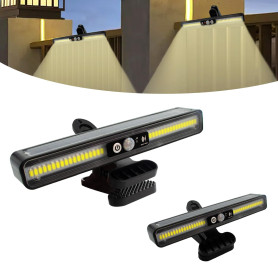 Surplex Lampe Solaire Exterieur, 2 Pcs Clip On Lumiere Solaires Exterieur à Détecteur de Mouvement, 3 Modes d'éclairage Lampe Ét