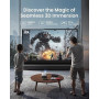 JMGO N1S 4K Mini Videoprojecteur, Triple Laser, 1100 ISO Lumens, Gimbal Instantané Autofocus, Google TV, Netflix, 110% BT.2020,
