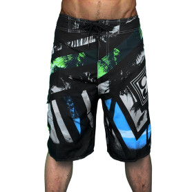 Short de Plage Homme Long Maillot de Bain Séchage Rapide Surf Boardshort l'été Hawaïen Maillot Short de Bain Imprimé Grande Tail
