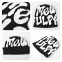 MUNSKT Bonnet Y2K MEA Culpa Bonnet Tricoté Graphique Chaud d'hiver Unisexe Adulte Noir