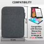 MyGadget Pochette Nylon pour Tablette jusqu'à 8 Pouces - Protection pour 21 x 14 cm - ex. Kindle Paperwhite, Oasis - Gris Foncé