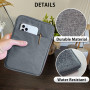 MyGadget Pochette Nylon pour Tablette jusqu'à 8 Pouces - Protection pour 21 x 14 cm - ex. Kindle Paperwhite, Oasis - Gris Foncé