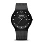 Bering 14440 Montre Solaire pour Homme, 40 mm, Boîtier en Acier Inoxydable Et Cadran, Bracelet Milanais, Verre Saphir, 5 ATM