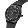 Bering 14440 Montre Solaire pour Homme, 40 mm, Boîtier en Acier Inoxydable Et Cadran, Bracelet Milanais, Verre Saphir, 5 ATM
