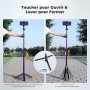 K&F CONCEPT 180cm Trépied Selfie Stick iPhone Compatible avec DJI OSMO Pocket 3/4, Clip 3 en 1 Trépied Téléphone Magnétique & Vi