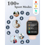 RUIMEN Montre Connectée Femme Appel Bluetooth Lecteur de Musique Montre Sport Smartwatch pour Android iOS Podometre Cardiofreque